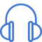 headphones icon mblue