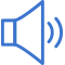 volume on icon mblue